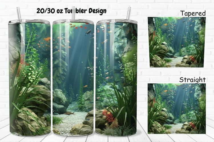 3D Aquarium 20/30oz Skinny Tumbler