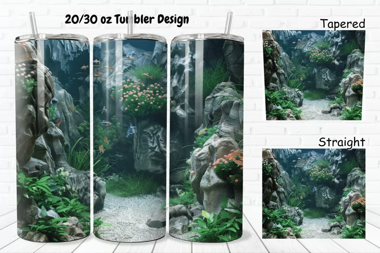 3D Aquarium 20/30oz Skinny Tumbler