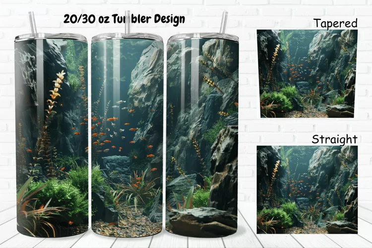 3D Aquarium 20/30oz Skinny Tumbler