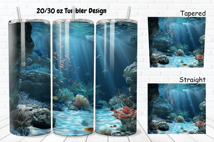 3D Aquarium 20/30oz Skinny Tumbler example image 1