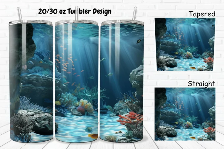 3D Aquarium 20/30oz Skinny Tumbler