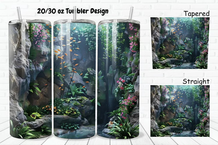 3D Aquarium 20/30oz Skinny Tumbler