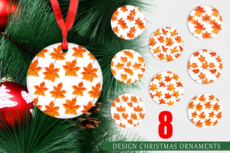 3D Autumn Leaves Christmas Ornaments