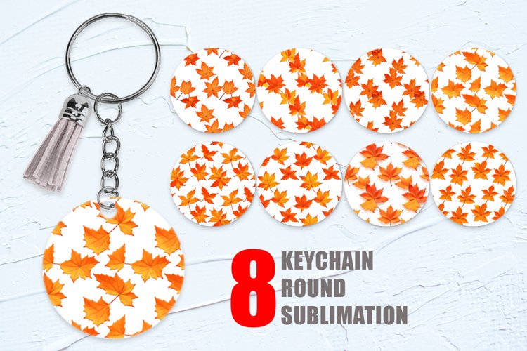 3D Autumn Leaves Keychain | Keyring