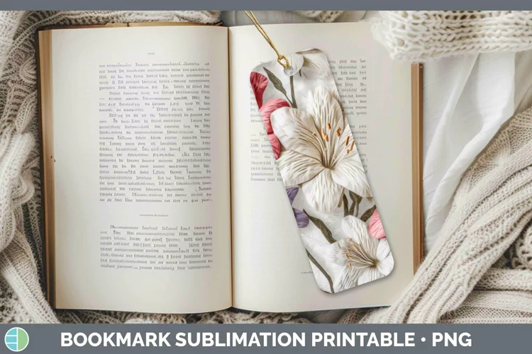 3D Azalea Bookmark Sublimation Printable Designs