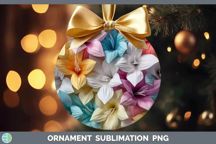 3D Azalea Ornament | Sublimation Bauble Designs