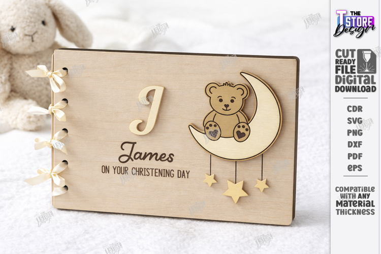 Baby Photo Album Laser Cut | Memory Books SVG | Kids Laser