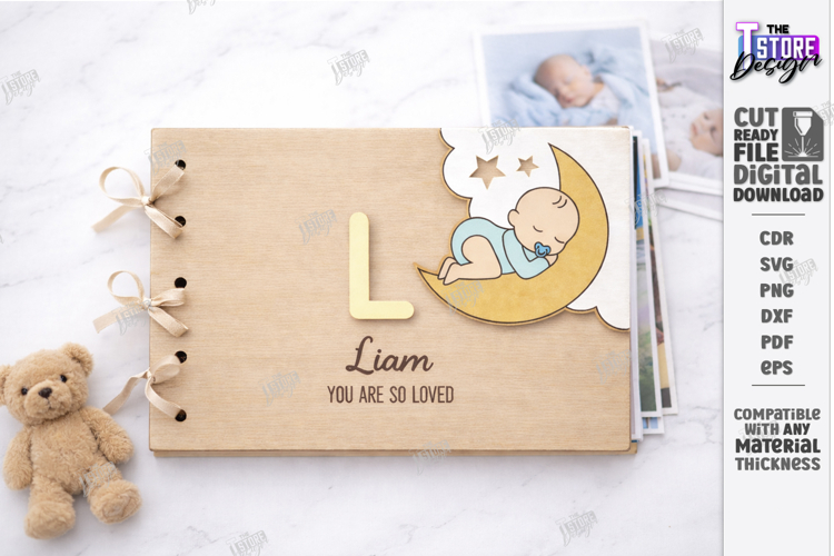 Baby Photo Album Laser Cut | Memory Books SVG | Kids Laser