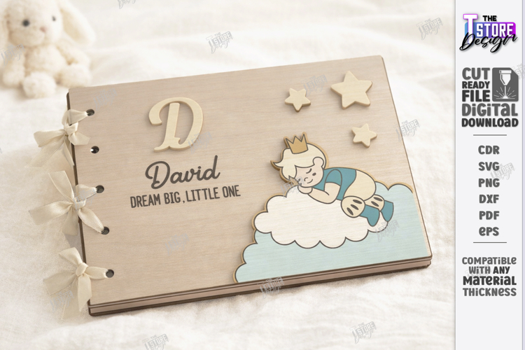 Baby Photo Album Laser Cut | Memory Books SVG | Kids Laser