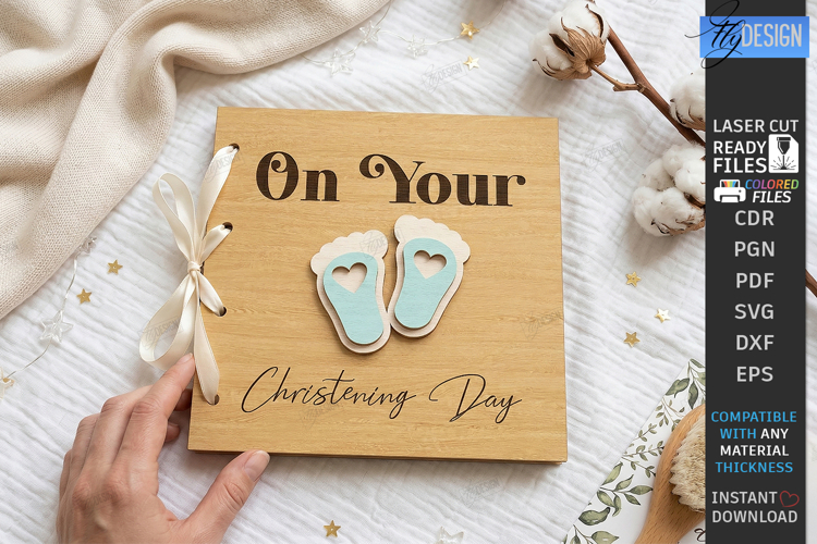 3D Baby Photo Album Laser Cut | Layered Memory Book Cover