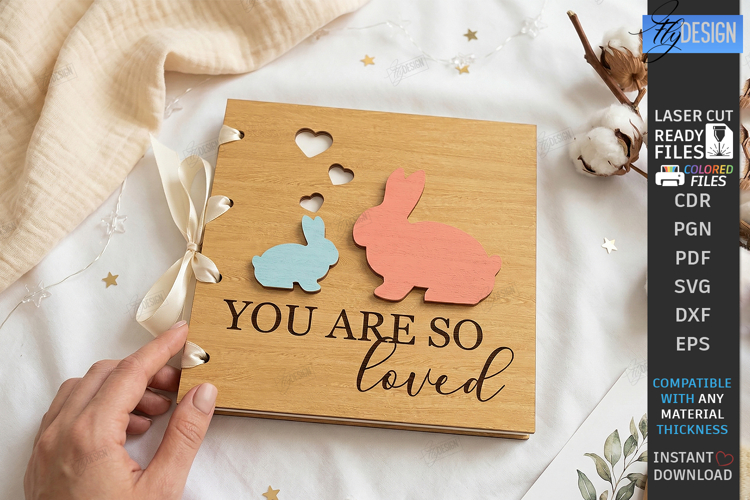 3D Baby Photo Album Laser Cut | Layered Memory Book Cover