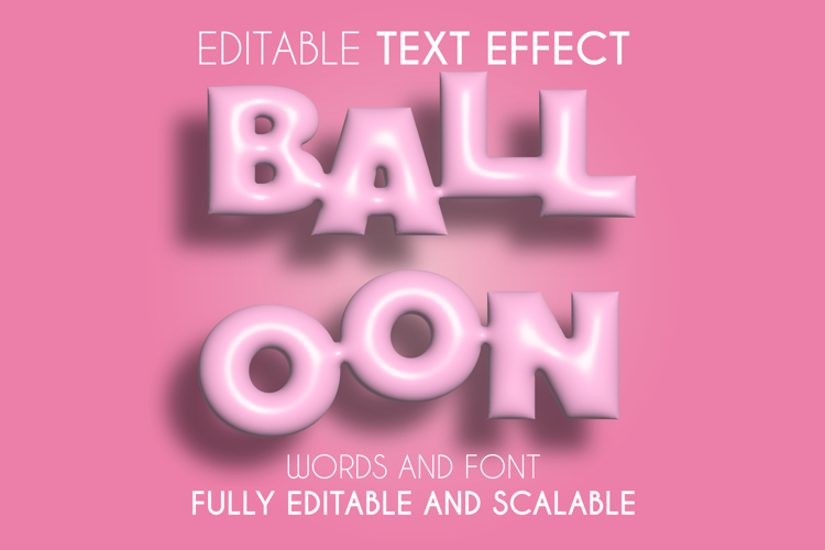 3D Balloon Text Effect | Editable AI Text Effect