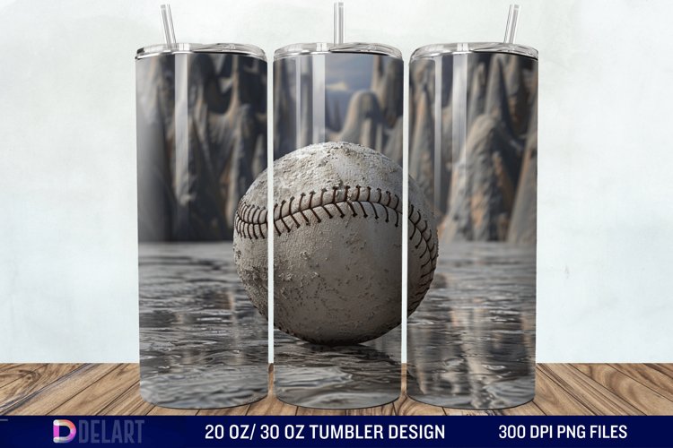 3D Baseball Tumbler Wrap