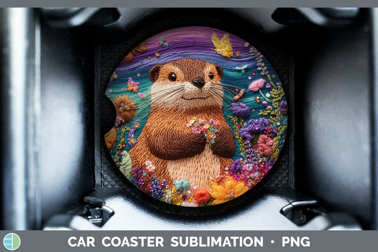 3D Beaver Car Coaster Sublimation Designs