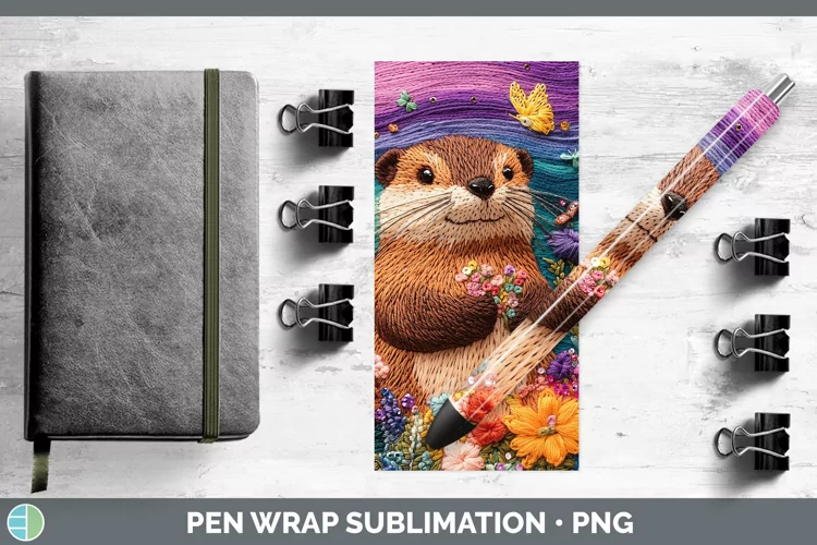 3D Beaver Pen Wrap Sublimation Pen Designs