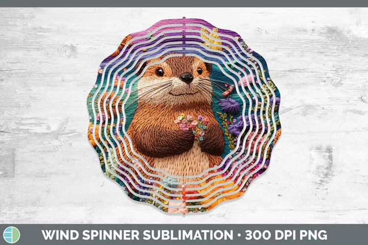 3D Beaver Wind Spinner Sublimation Spinner Designs