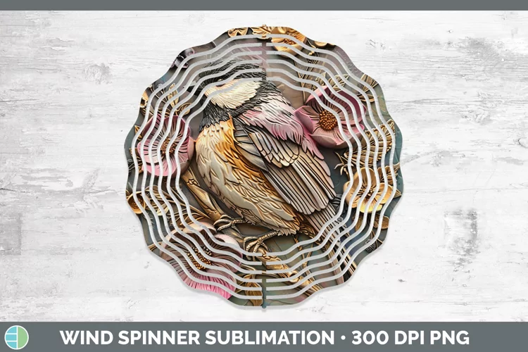 3D Birds Chickadee Wind Spinner Sublimation Spinner Designs