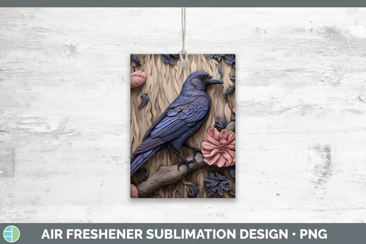 3D Birds Crow Air Freshener Sublimation Car Freshener Design