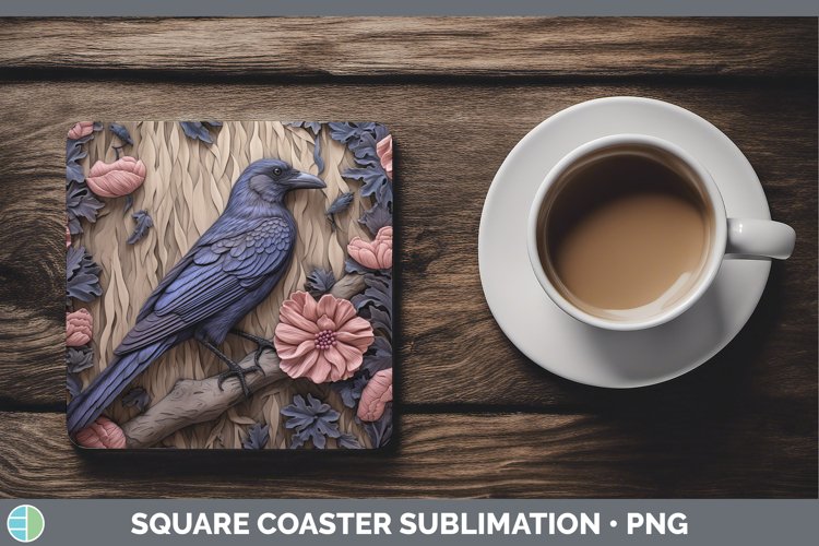 Gorgeous3D Birds Square Coaster design.