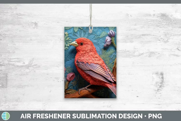 3D Birds Finch Air Freshener Sublimation Car Freshener Desig