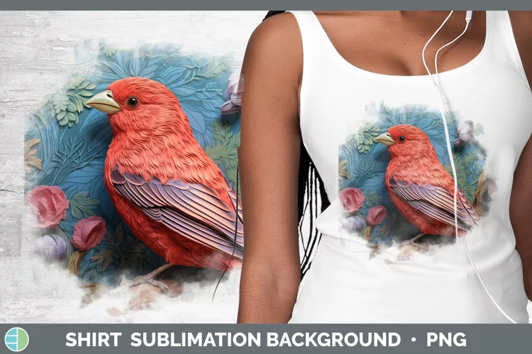 3D Birds Finch Shirt Sublimation Sublimation Background Desi