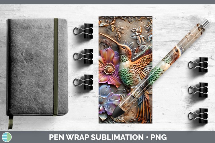 3D Birds Hummingbird Pen Wrap Sublimation Epoxy Pen Designs
