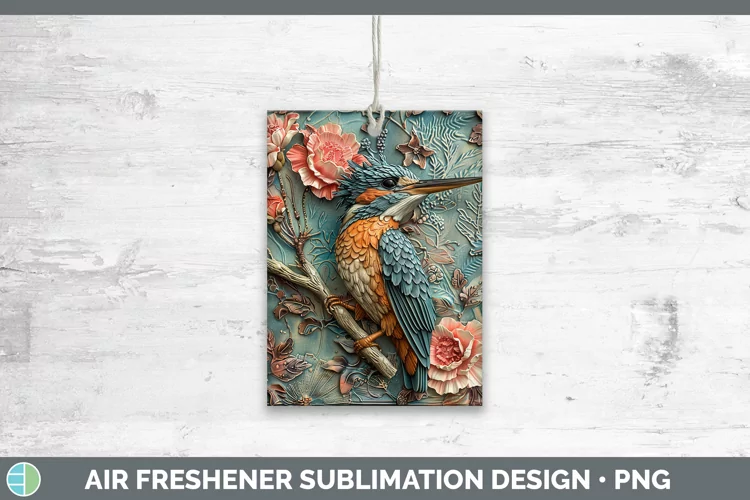 3D Birds Kingfisher Air Freshener Sublimation Car Freshener