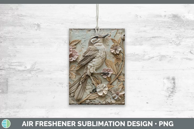 3D Birds Mockingbird Air Freshener Sublimation Car Freshener