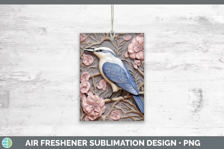 3D Birds Nuthatch Air Freshener Sublimation Car Freshener De