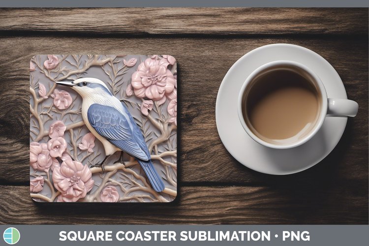 Gorgeous3D Birds Square Coaster design.