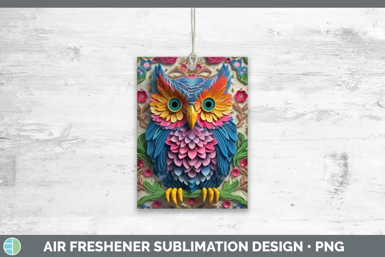 3D Birds Owl Air Freshener Sublimation Car Freshener Designs