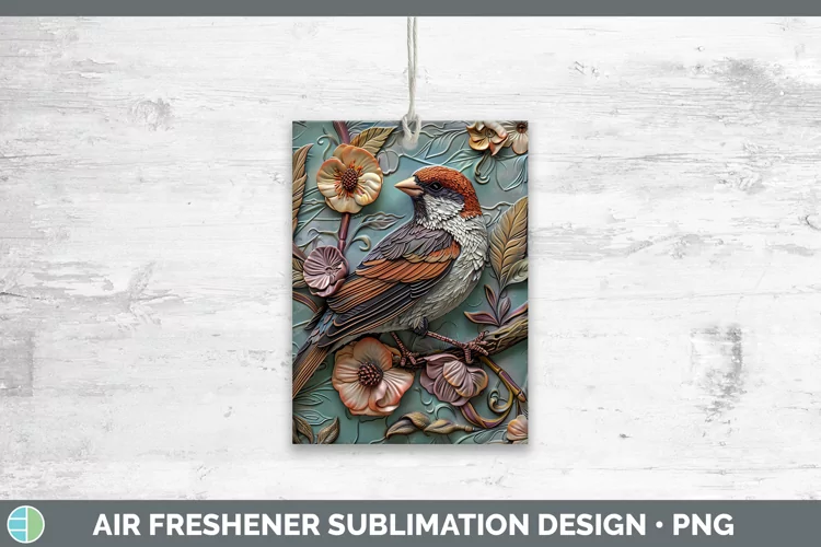 3D Birds Sparrow Air Freshener Sublimation Car Freshener Des