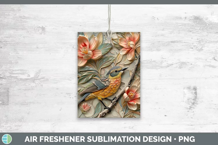 3D Birds Warbler Air Freshener Sublimation Car Freshener Des