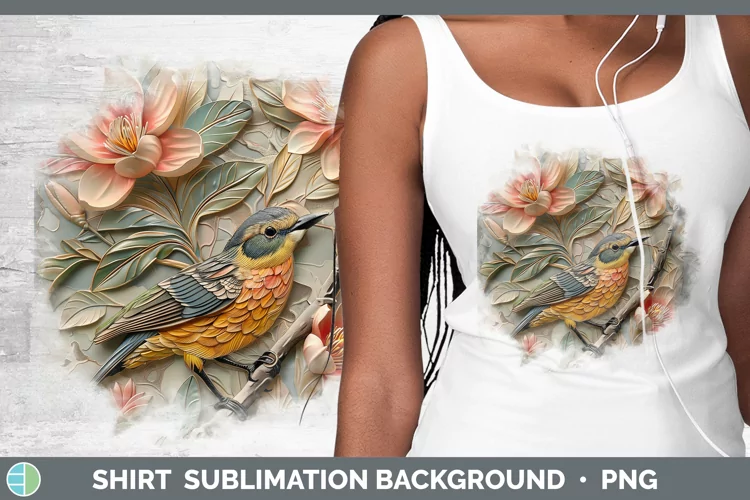 3D Birds Warbler Shirt Sublimation Sublimation Background De