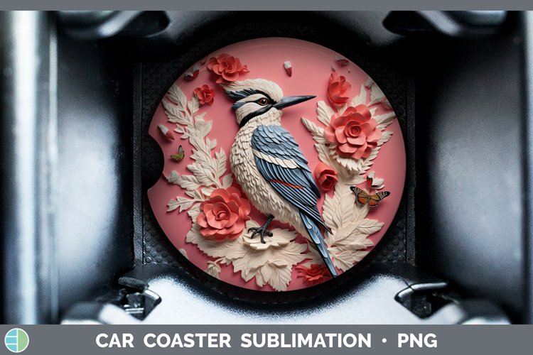 Gorgeous3D Birds Car Coaster design.