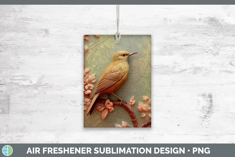 3D Birds Wren Air Freshener Sublimation Car Freshener Design