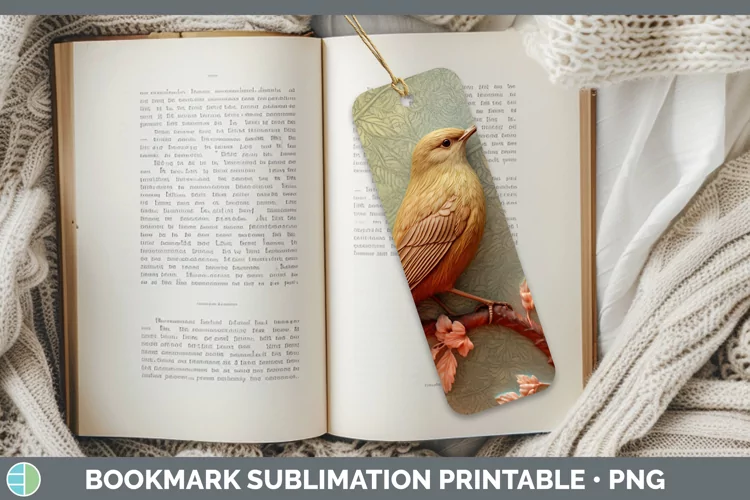 3D Birds Wren Bookmark Sublimation Printable Designs