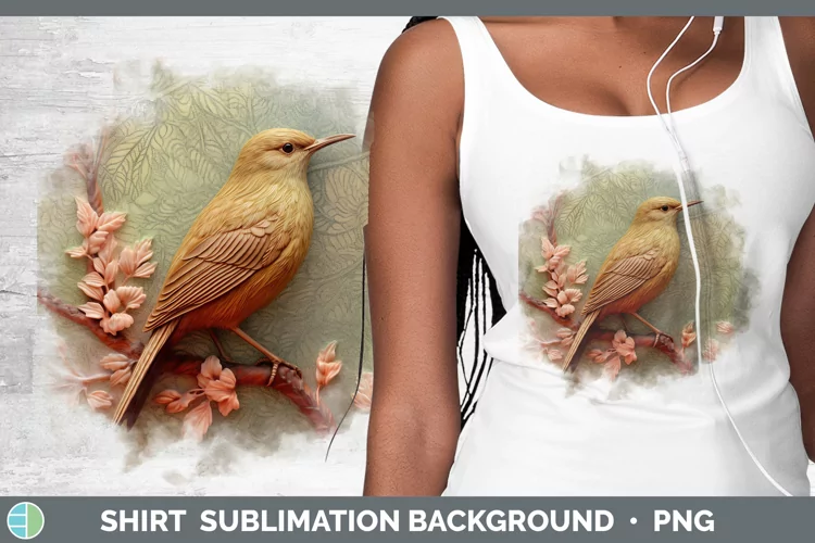 3D Birds Wren Shirt Sublimation Sublimation Background Desig