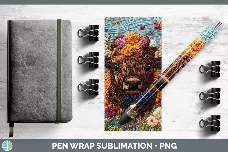 3D Bison Pen Wrap Sublimation Pen Designs