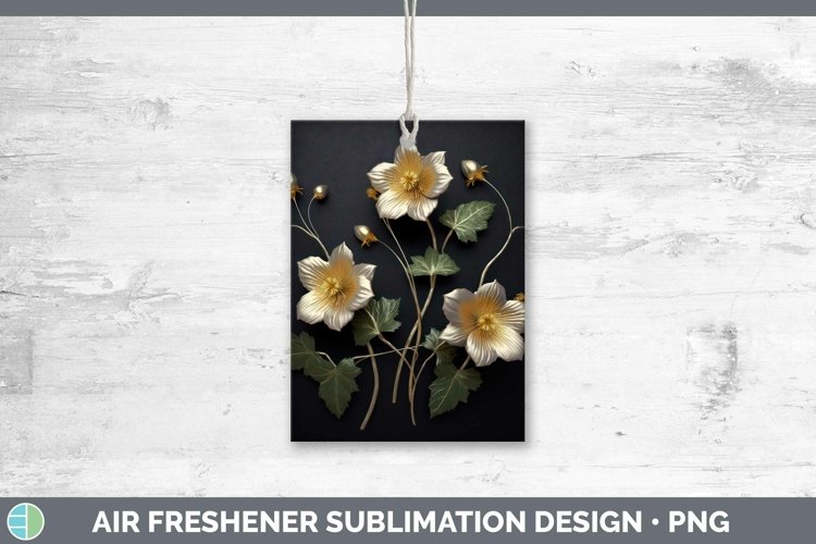 Gorgeous3D Black and Gold Air Freshener design.