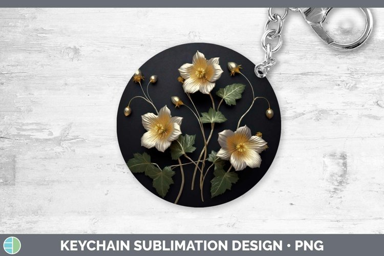 Gorgeous3D Black and Gold Keychain design.