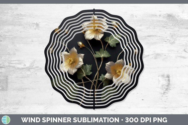 Gorgeous3D Black and Gold Wind Spinner design.