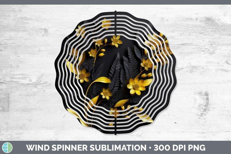 Gorgeous3D Black and Gold Wind Spinner design.