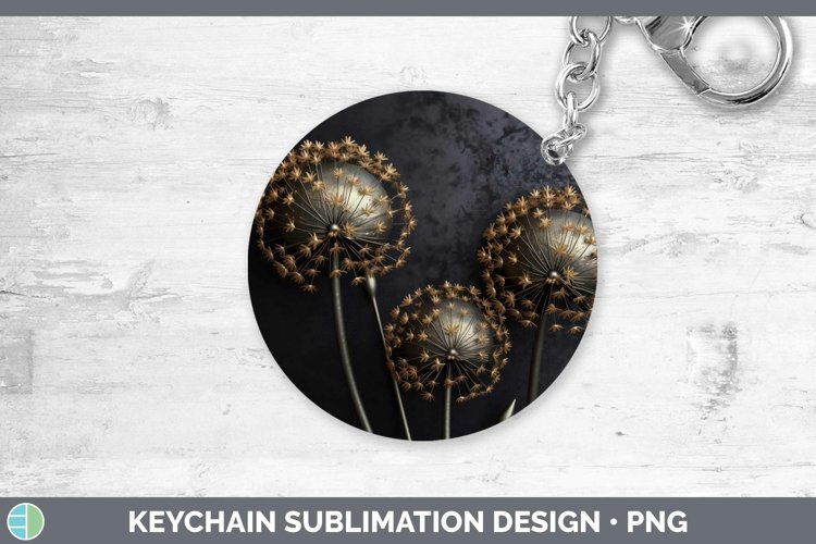 Gorgeous3D Black and Gold Keychain design.