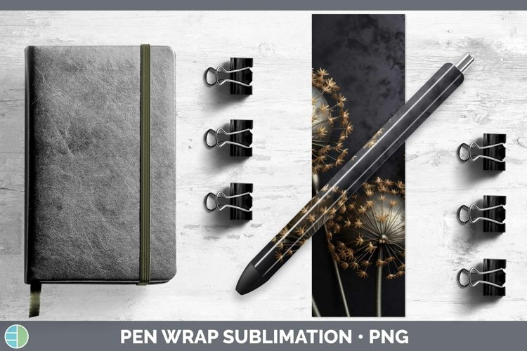 Gorgeous3D Black and Gold Pen Wrap design.