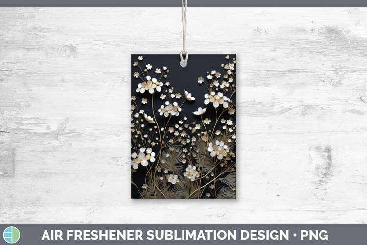 Gorgeous3D Black and Gold Air Freshener design.