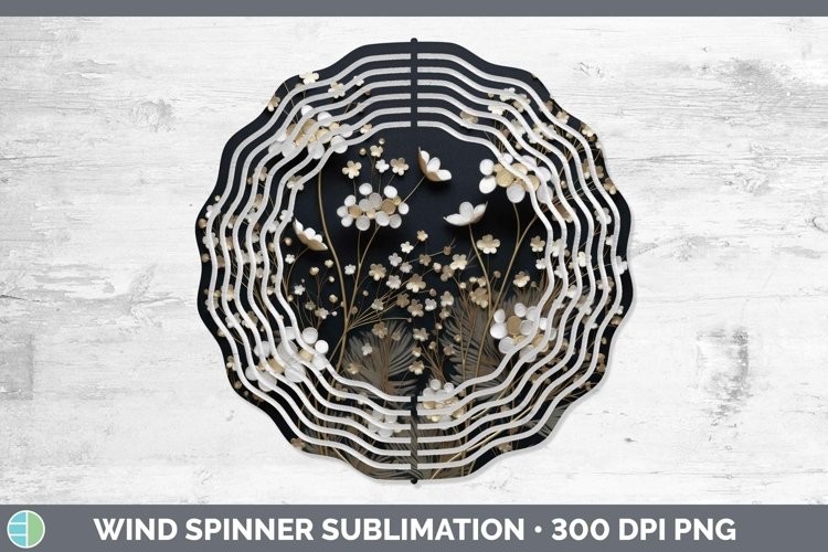Gorgeous3D Black and Gold Wind Spinner design.