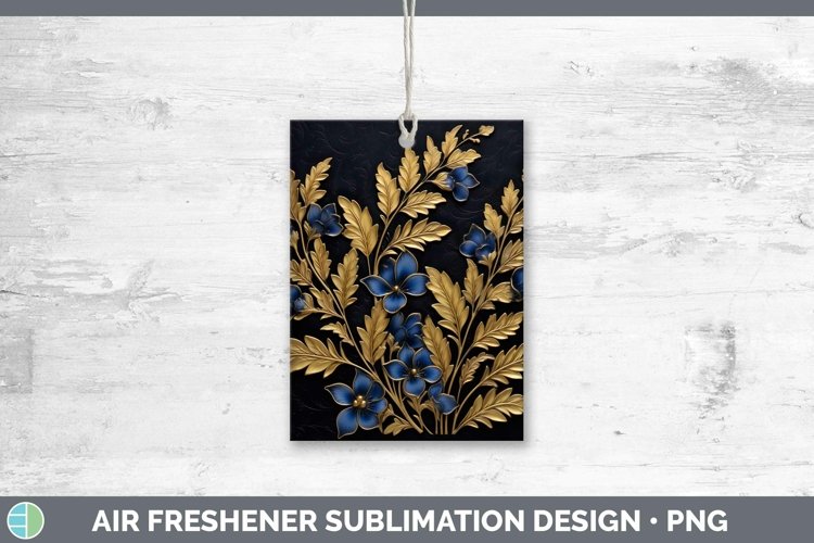 Gorgeous3D Black and Gold Air Freshener design.