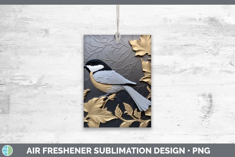Gorgeous3D Black and Gold Air Freshener design.