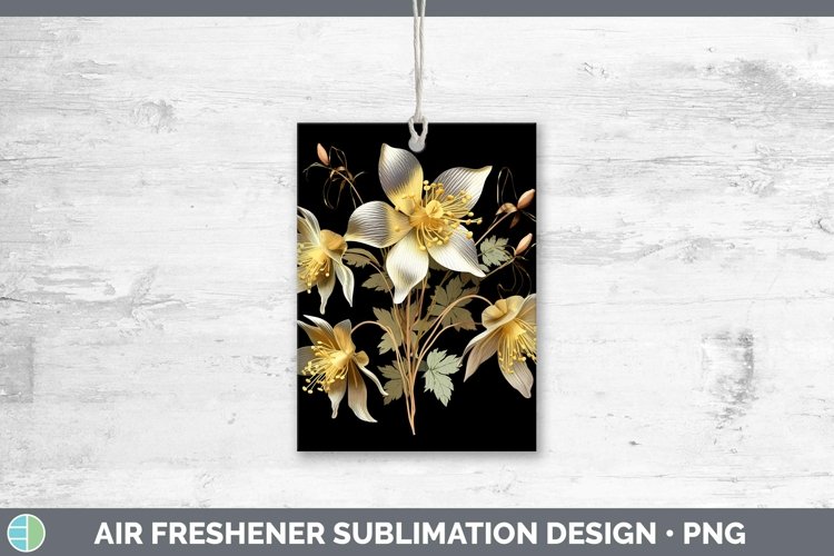Gorgeous3D Black and Gold Air Freshener design.